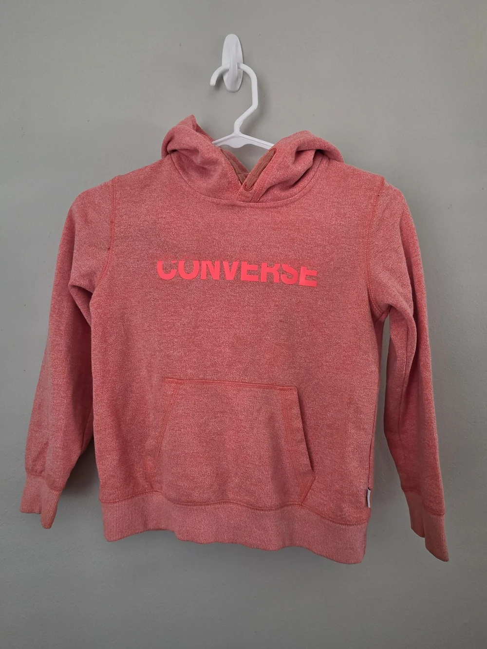 Converse Girls' Pink Pullover Hoodie Sweater